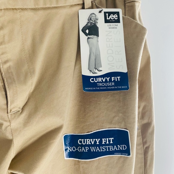 COPY - Lee curvy fit trouser no gap waistband khaki pant NWT - Picture 3 of 10